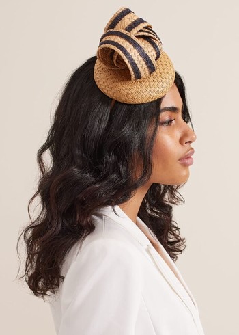 Phase Eight Raffia Twist Pillbox Hats Beige Australia | VI6097231